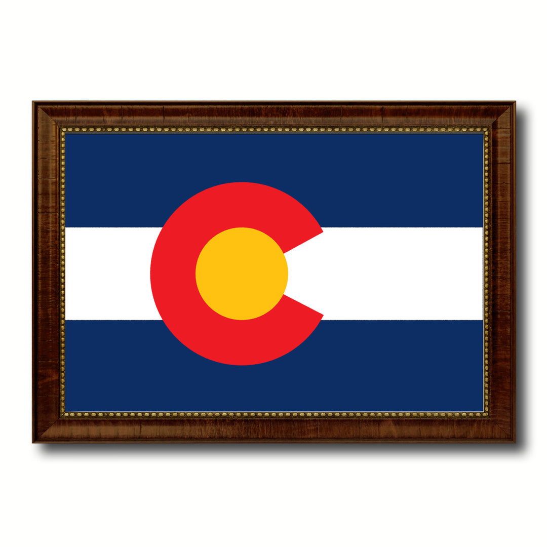 Colorado State Flag Canvas Print with Picture Frame Gift Ideas  Wall Art Decoration 6119 Image 1