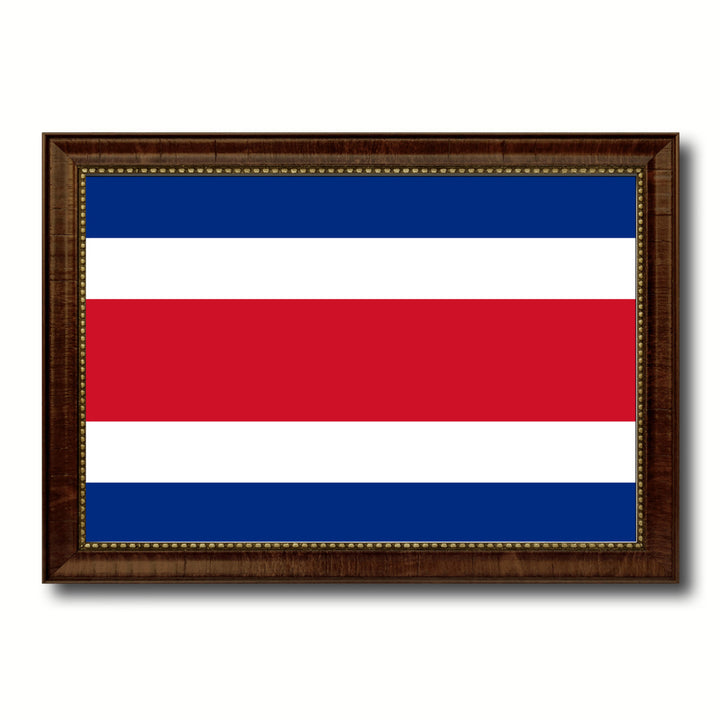 Costa Rica Country Flag Canvas Print with Picture Frame  Gifts Wall Image 1