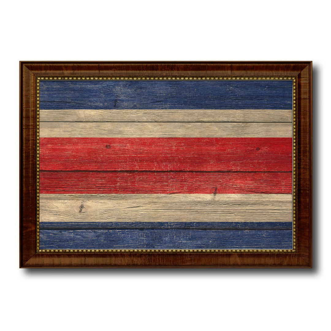 Costa Rica Country Flag Texture Canvas Print with Custom Frame  Gift Ideas Wall Decoration Image 1