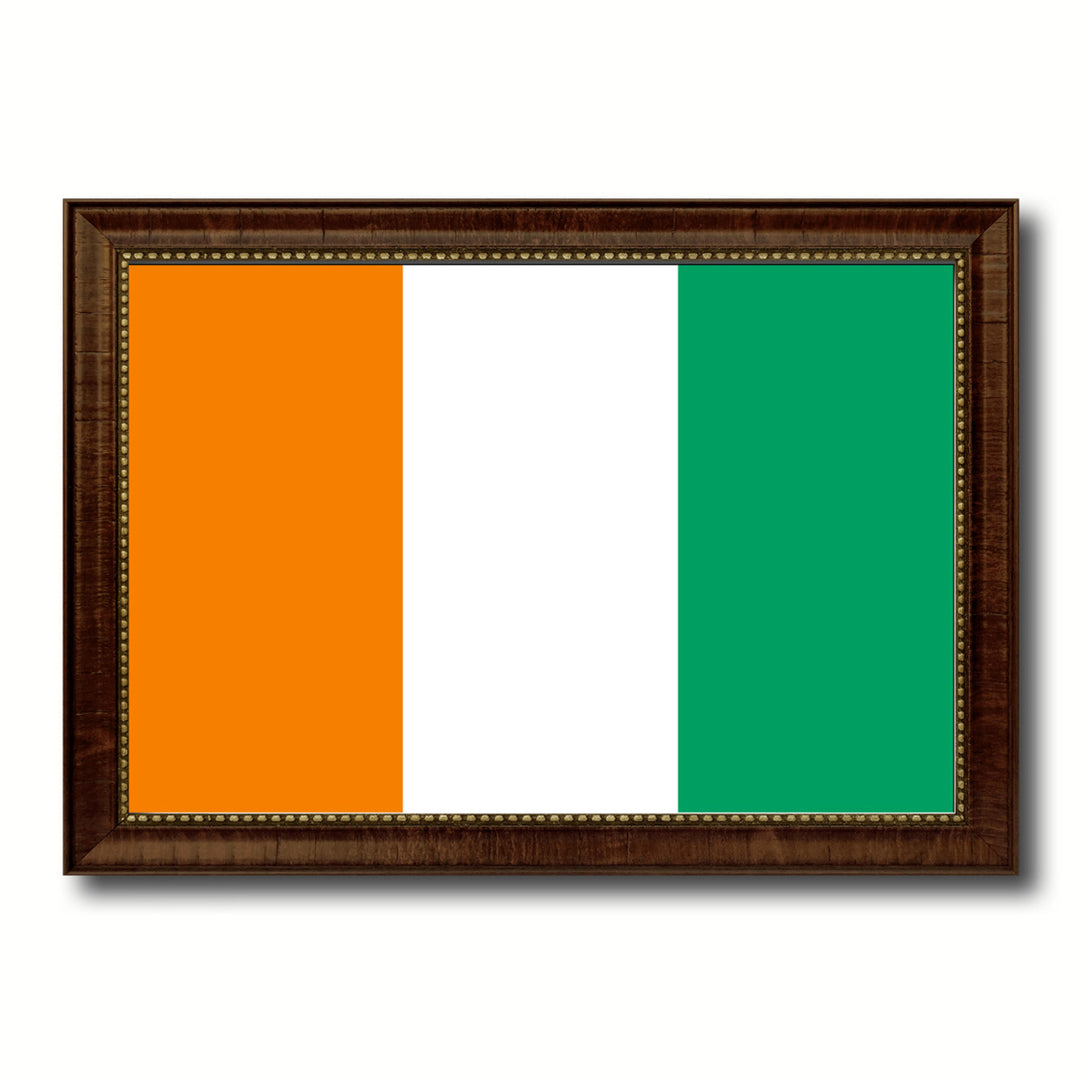 Cote DIvoire Country Flag Canvas Print with Picture Frame  Gifts Wall Image 1