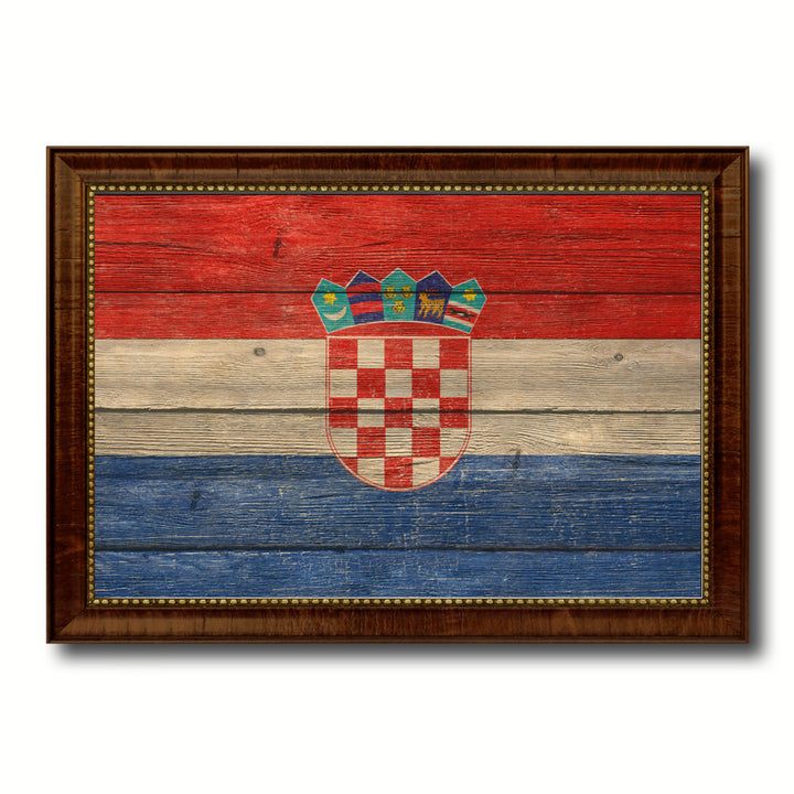 Croatia Country Flag Texture Canvas Print with Custom Frame  Gift Ideas Wall Decoration Image 1