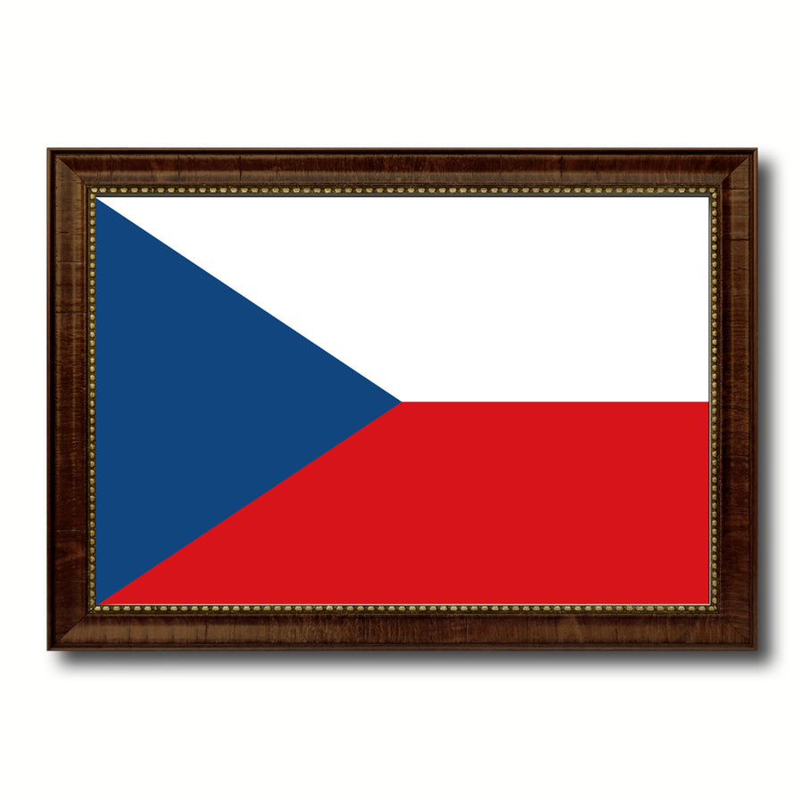 Czech Republic Country Flag Canvas Print with Picture Frame  Gifts Wall Image 1