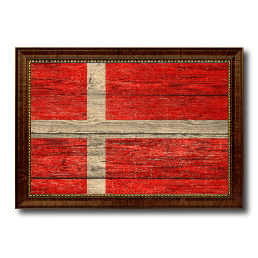 Denmark Country Flag Texture Canvas Print with Custom Frame  Gift Ideas Wall Decoration Image 1