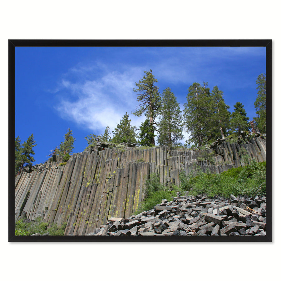 Devil Postpile National Monument Landscape Photo Canvas Print Pictures Frames  Wall Art Gifts Image 1