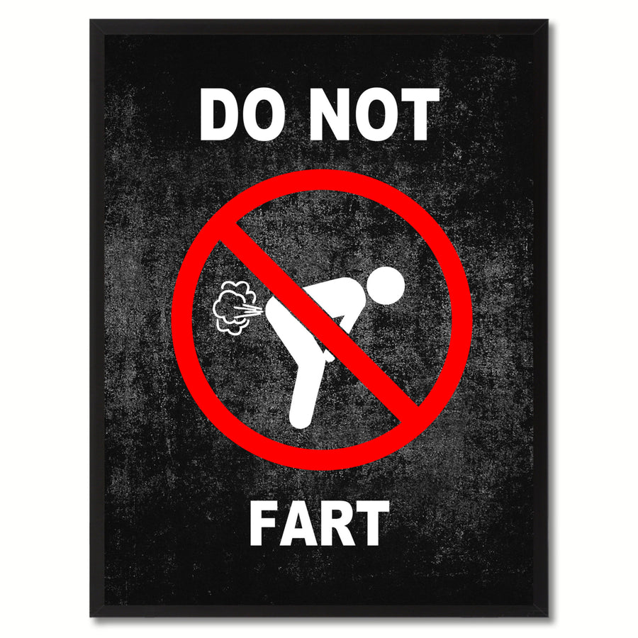 Do Not ft Funny Sign Black Canvas Print with Picture Frame Gift Ideas  Wall Art Gifts 91782 Image 1
