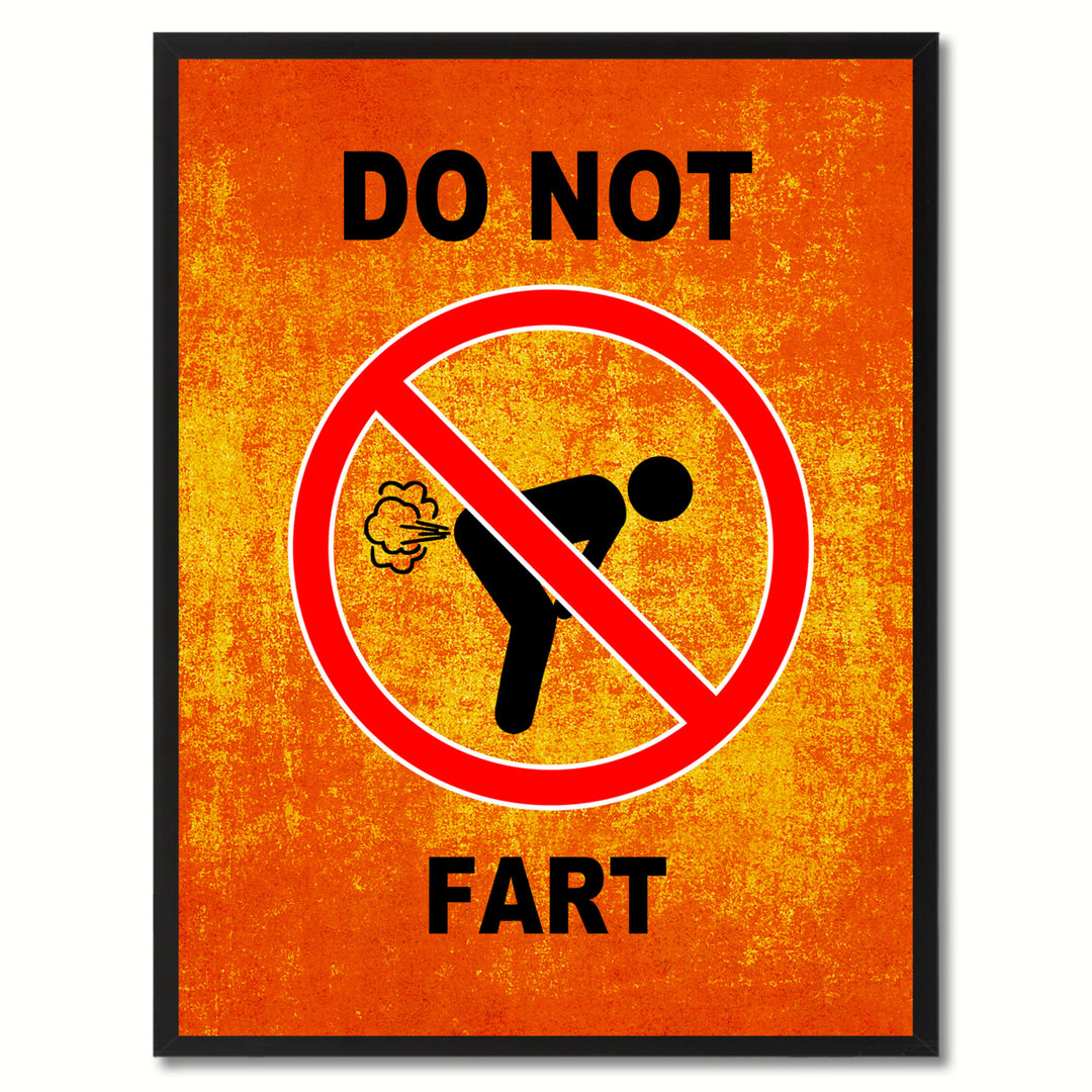 Do Not ft Funny Sign Orange Canvas Print with Picture Frame Gift Ideas  Wall Art Gifts 91786 Image 1