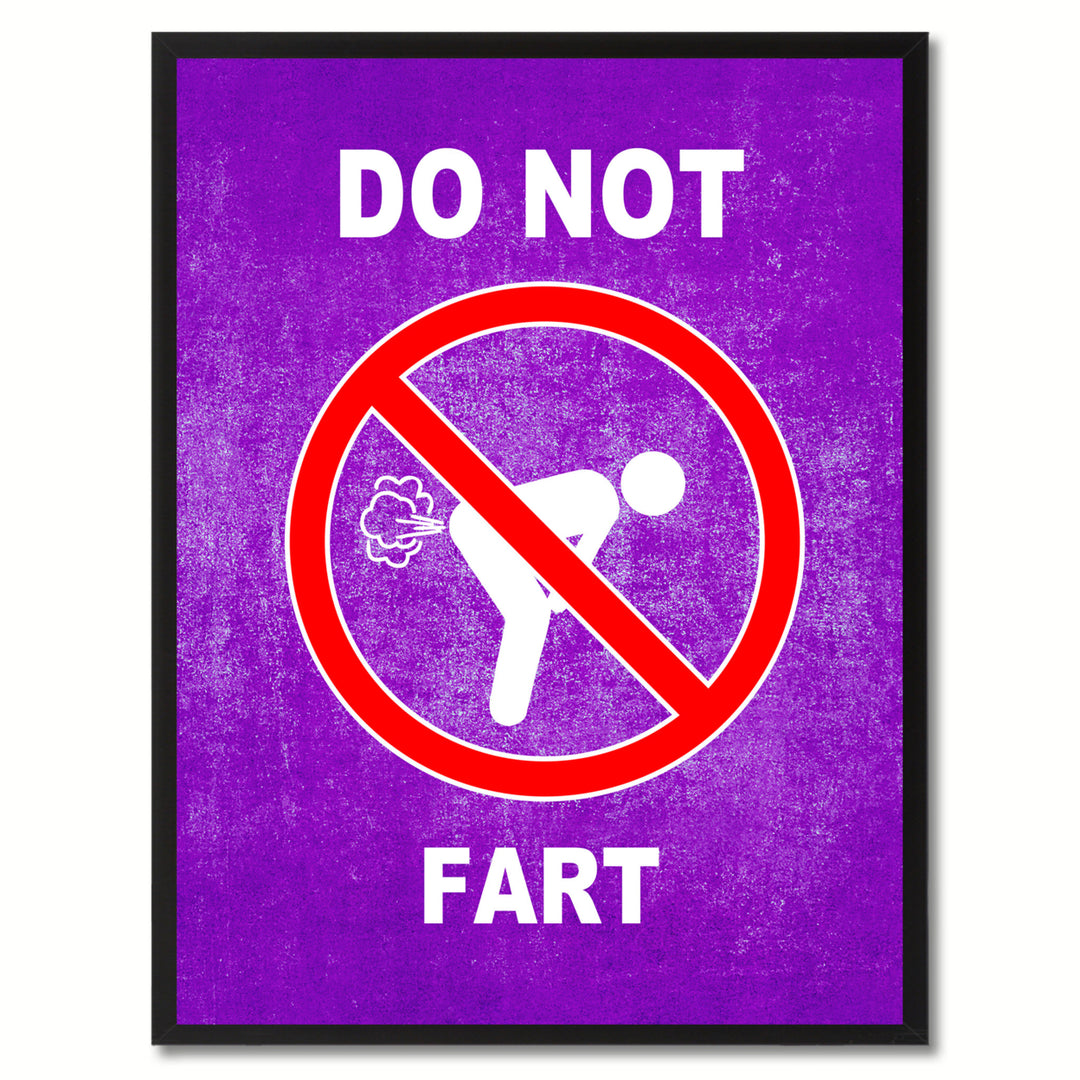 Do Not ft Funny Sign Purple Canvas Print with Picture Frame Gift Ideas  Wall Art Gifts 91787 Image 1