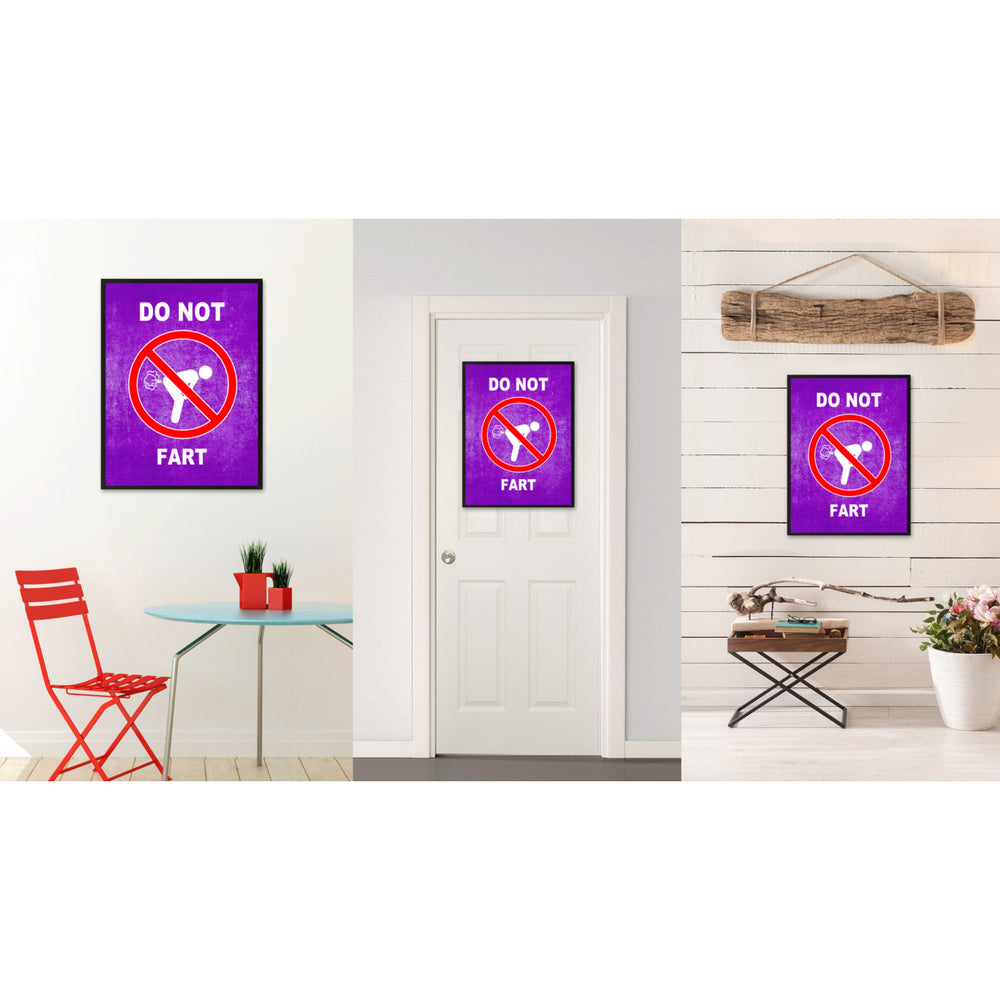 Do Not ft Funny Sign Purple Canvas Print with Picture Frame Gift Ideas  Wall Art Gifts 91787 Image 2