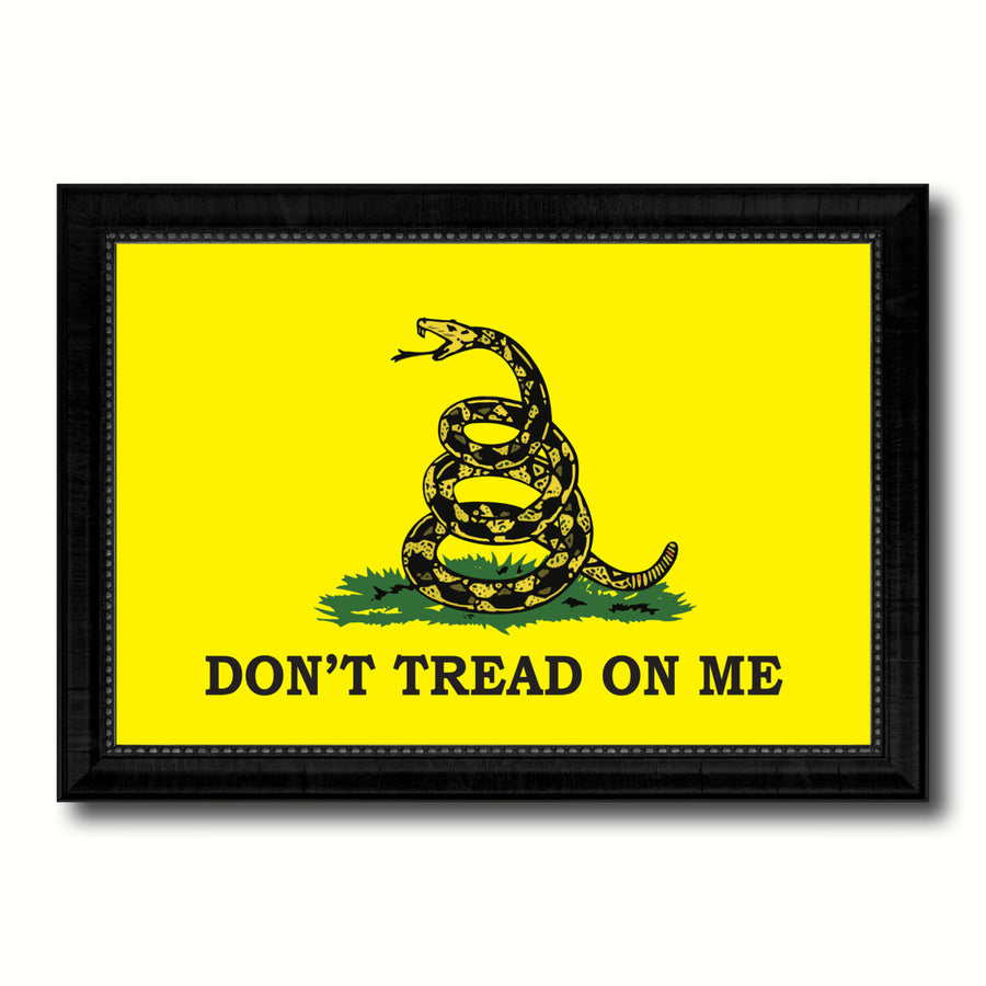 Dont Tread on Me Military Flag Canvas Print with Picture Frame Gifts  Wall Art Image 1