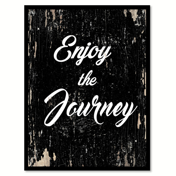 Enjoy The Journey Motivation Saying Canvas Print with Picture Frame  Wall Art Gifts Image 1