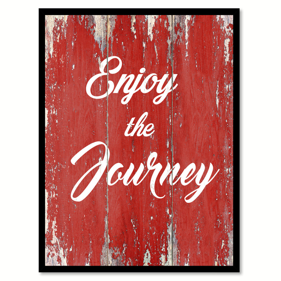 Enjoy The Journey Motivation Saying Canvas Print with Picture Frame  Wall Art Gifts Image 1