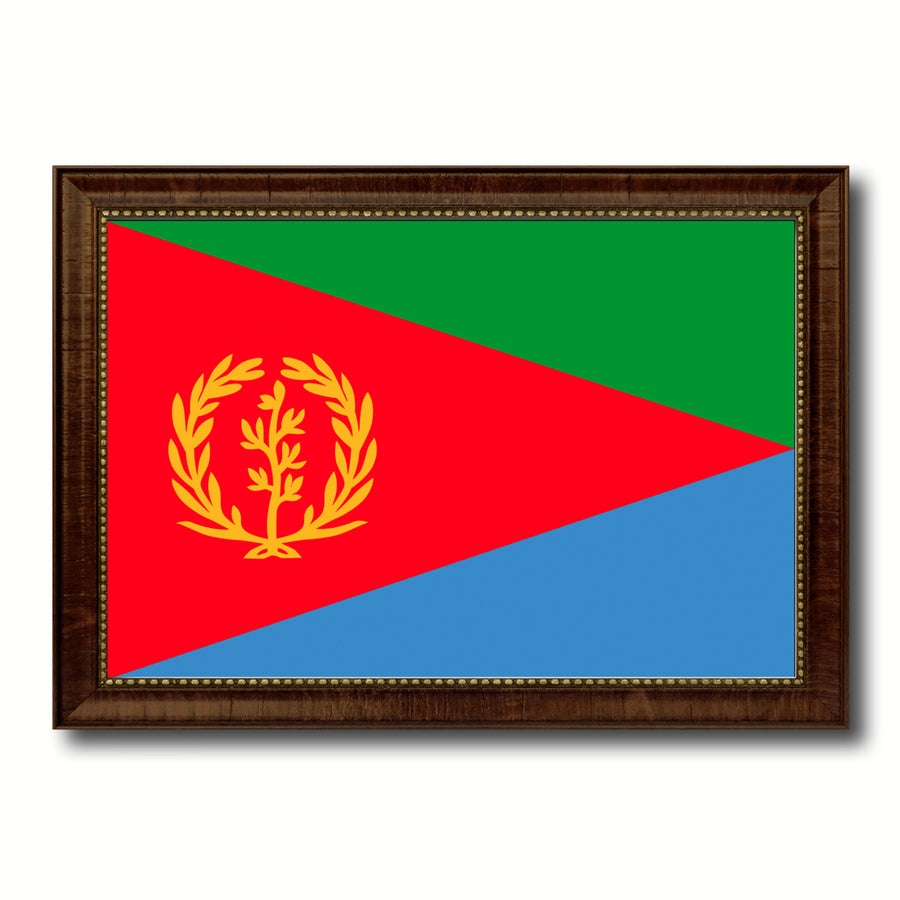Eritrea Country Flag Canvas Print with Picture Frame  Gifts Wall Image 1
