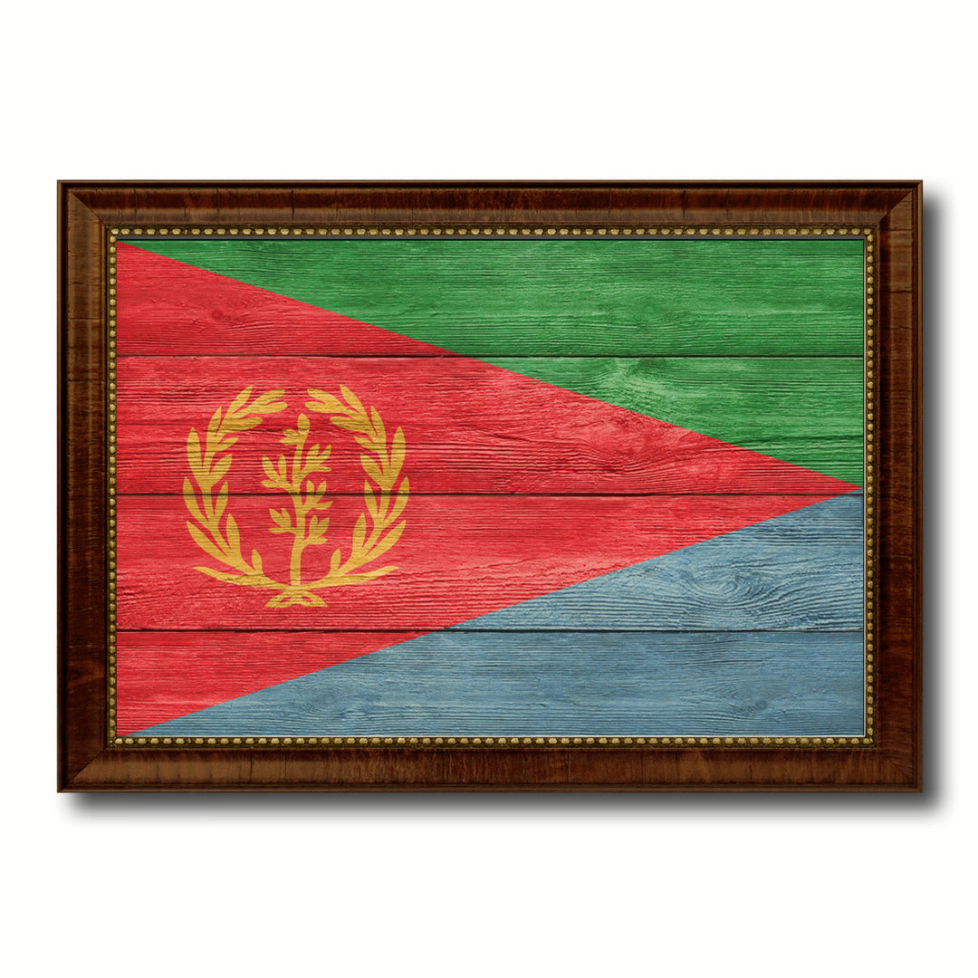 Eritrea Country Flag Texture Canvas Print with Custom Frame  Gift Ideas Wall Decoration Image 1