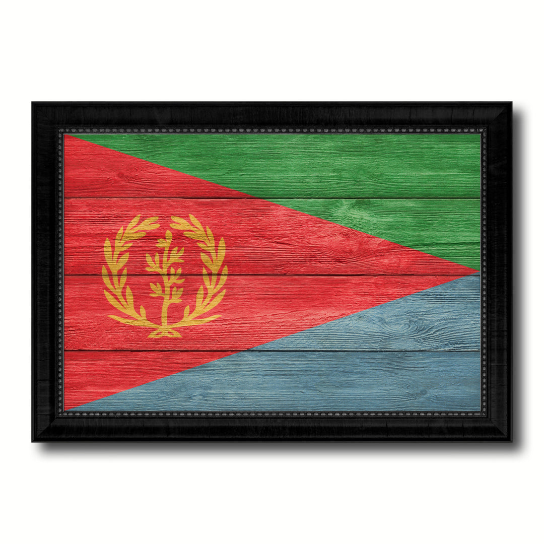 Eritrea Country Flag Texture Canvas Print with Picture Frame  Wall Art Gift Ideas Image 1