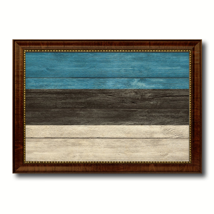 Estonia Country Flag Texture Canvas Print with Custom Frame  Gift Ideas Wall Decoration Image 1