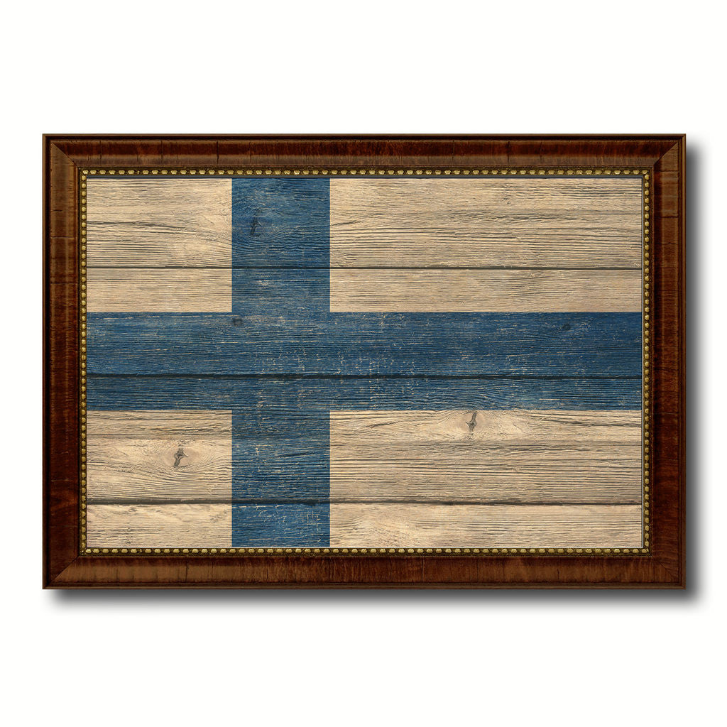 Finland Country Flag Texture Canvas Print with Custom Frame  Gift Ideas Wall Decoration Image 1