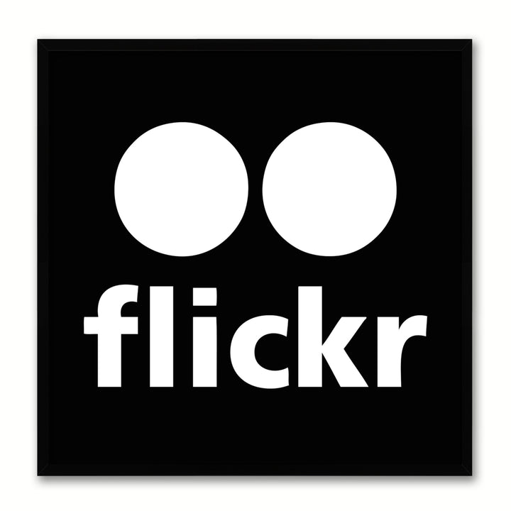 Flicker Social Media Icon Canvas Print with Picture Frame Wall Art Image 1