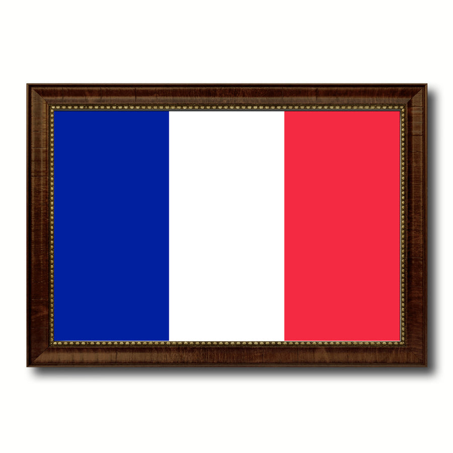 France Country Flag Canvas Print with Picture Frame  Gifts Wall Image 1