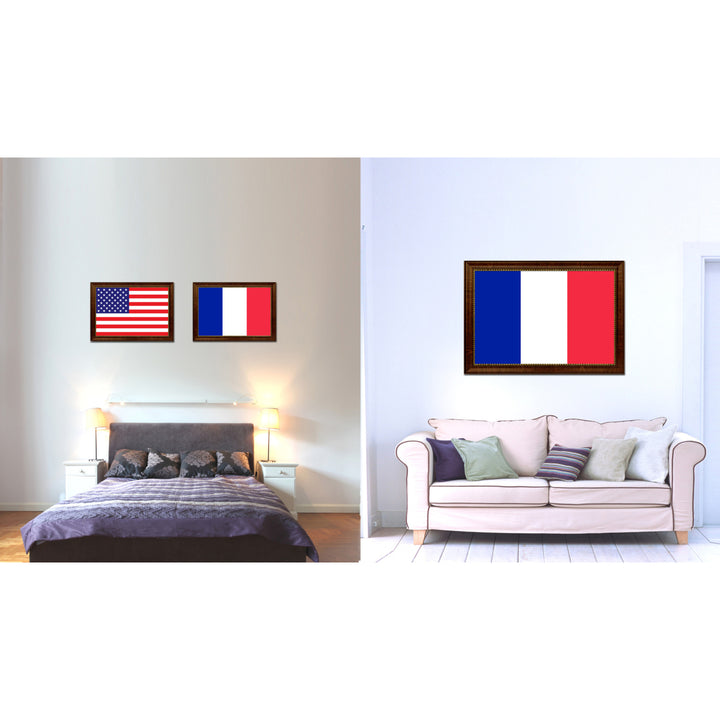 France Country Flag Canvas Print with Picture Frame  Gifts Wall Image 2