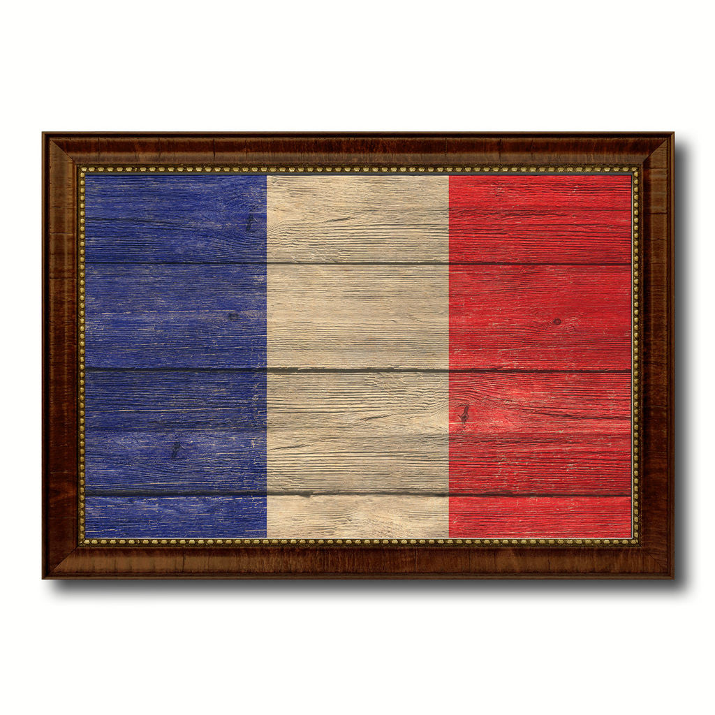 France Country Flag Texture Canvas Print with Custom Frame  Gift Ideas Wall Decoration Image 1