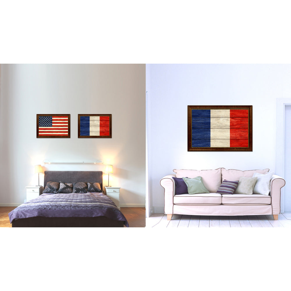 France Country Flag Texture Canvas Print with Custom Frame  Gift Ideas Wall Decoration Image 2