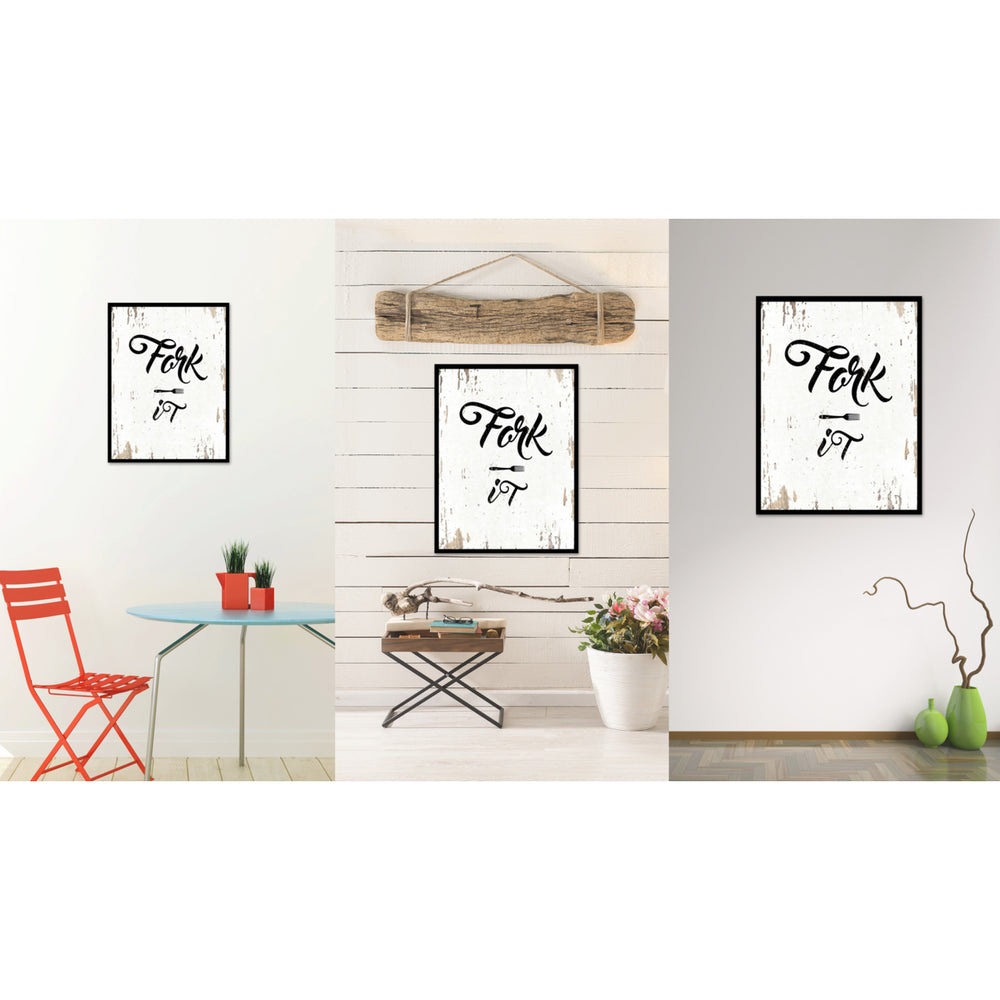 Fork It Saying Canvas Print with Picture Frame  Wall Art Gifts Image 2