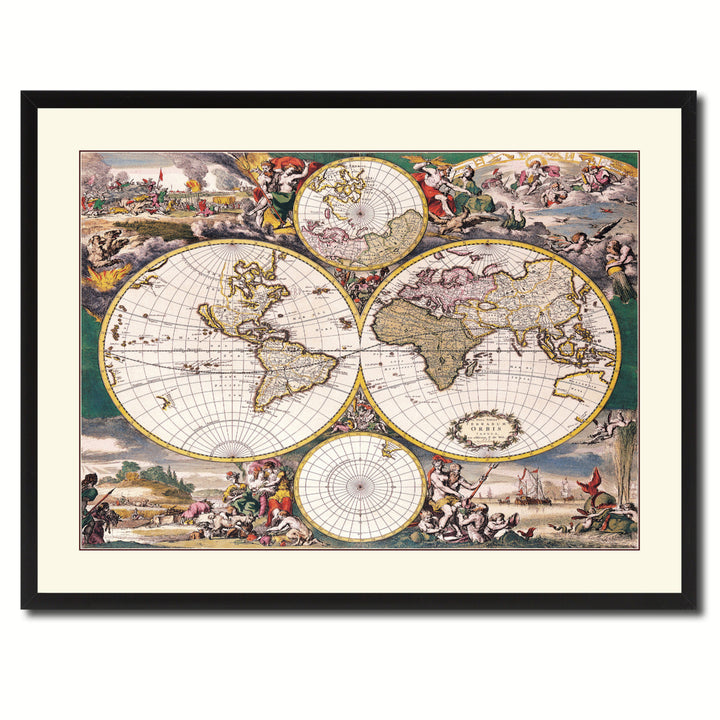 Frederick Ee Wit   Vintage Antique Map Wall Art  Gift Ideas Canvas Print Custom Picture Frame Image 3