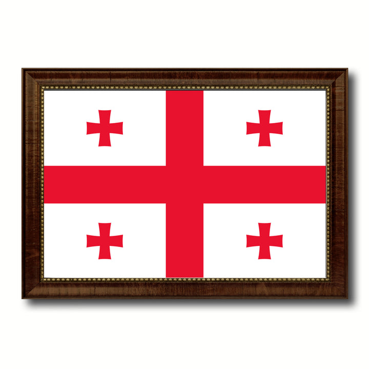 Georgia Country Flag Canvas Print with Picture Frame  Gifts Wall Image 1