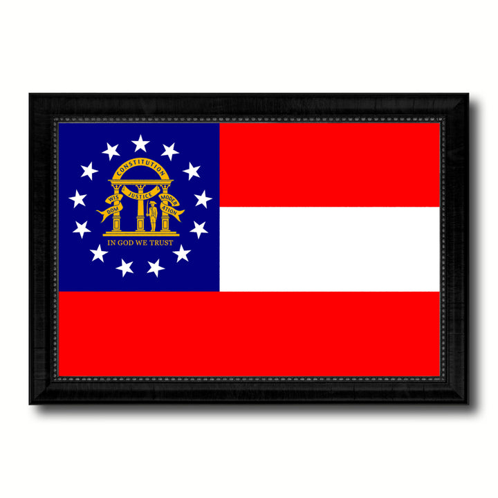 Georgia State Flag Canvas Print with Picture Frame Gift Ideas  Wall Art Decoration Image 1