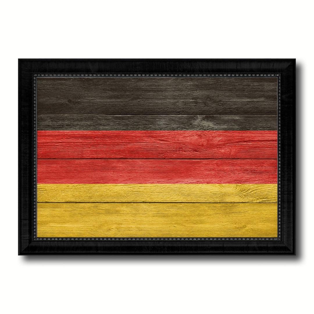 Germany Country Flag Texture Canvas Print with Picture Frame  Wall Art Gift Ideas Image 1