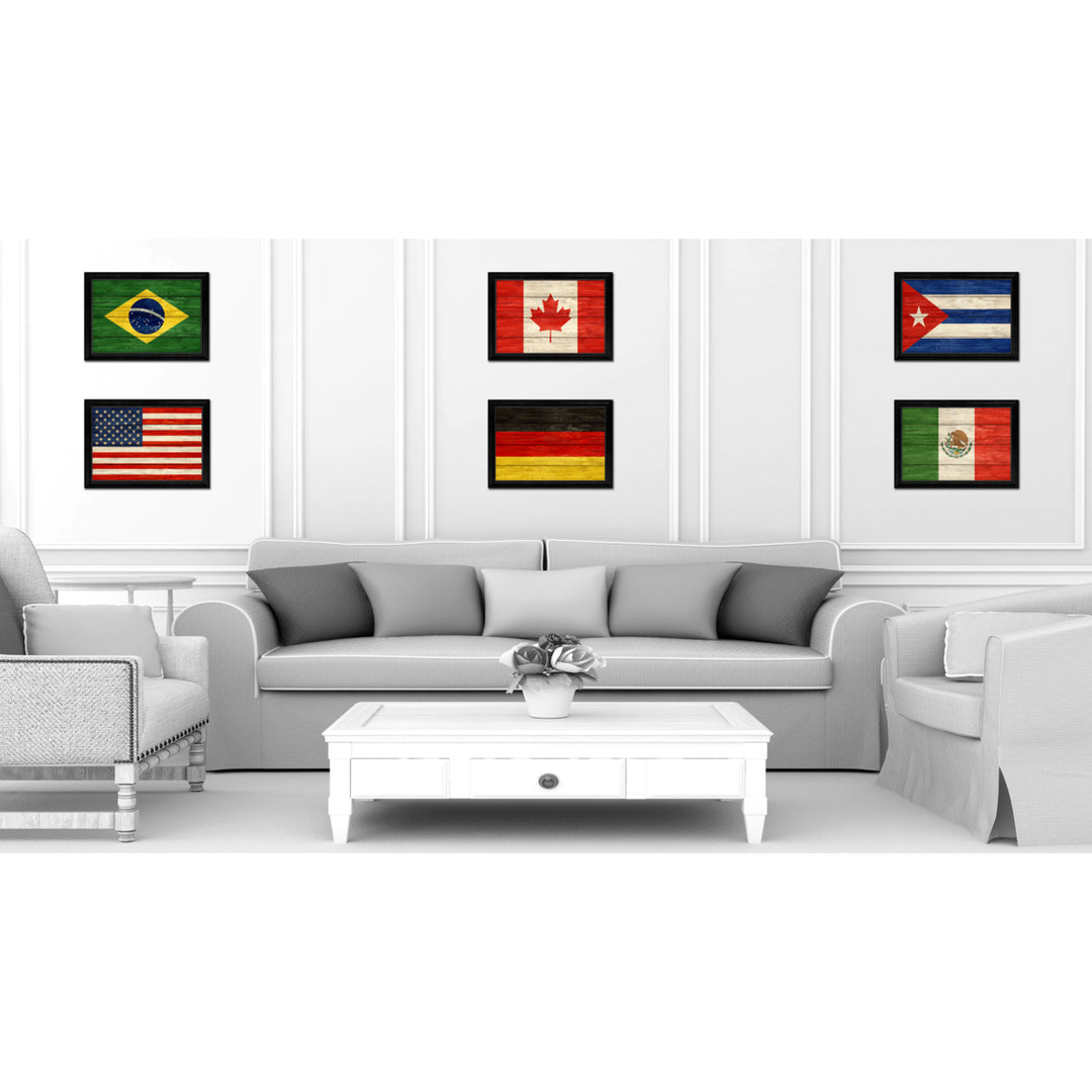 Germany Country Flag Texture Canvas Print with Picture Frame  Wall Art Gift Ideas Image 2
