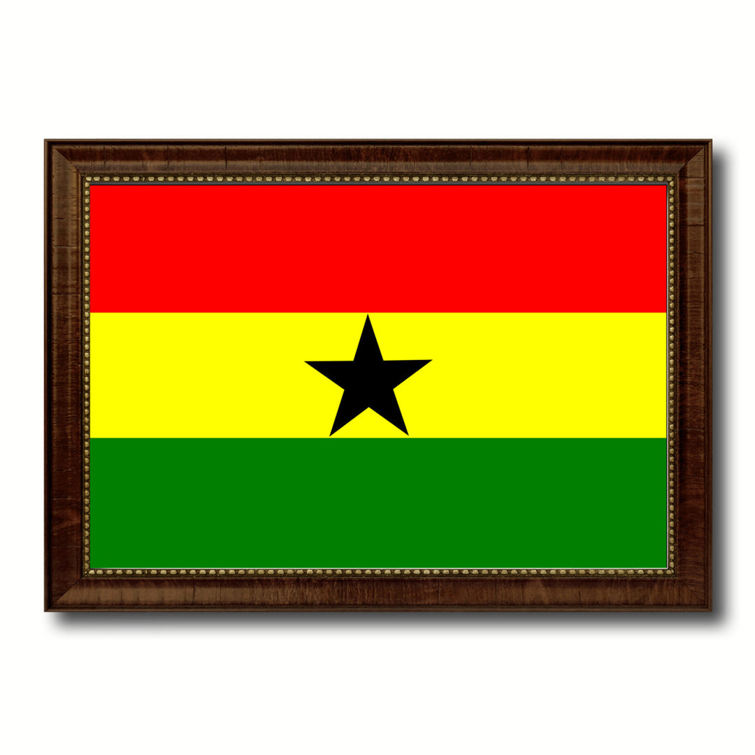 Ghana Country Flag Canvas Print with Picture Frame  Gifts Wall Image 1