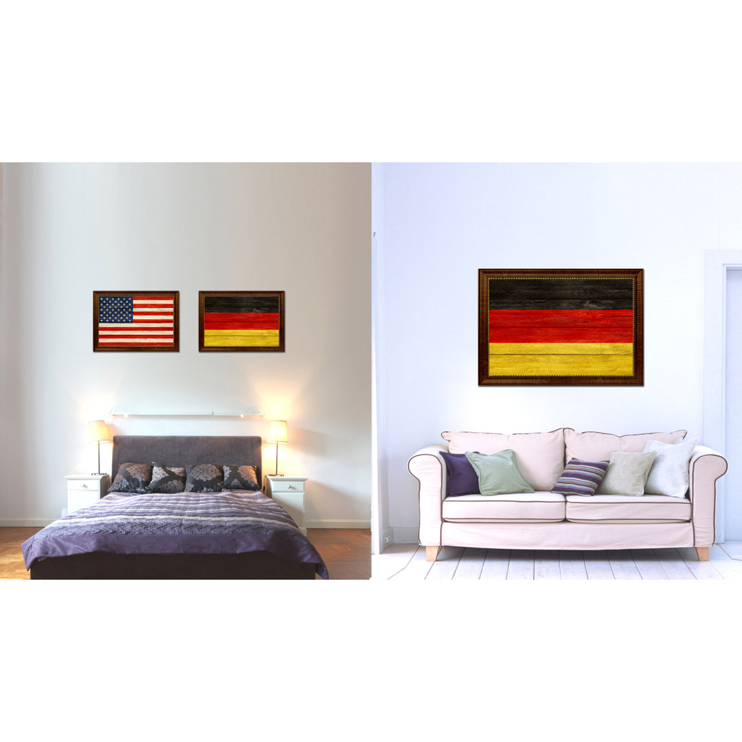 Germany Country Flag Texture Canvas Print with Custom Frame  Gift Ideas Wall Decoration Image 2