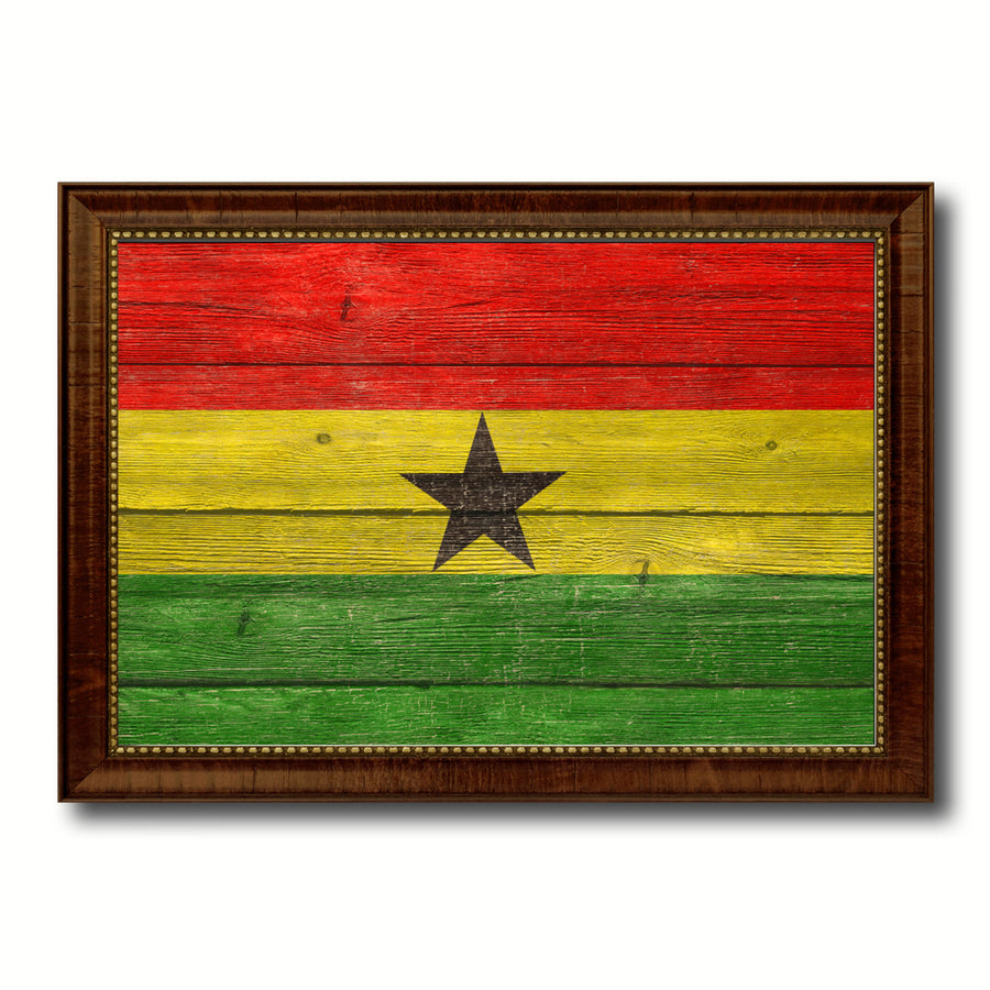 Ghana Country Flag Texture Canvas Print with Custom Frame  Gift Ideas Wall Decoration Image 1