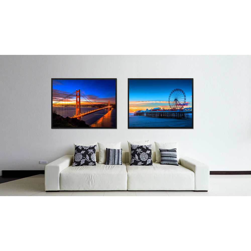 Golden Gate Bridge California Landscape Photo Canvas Print Pictures Frames  Wall Art Gifts Image 2