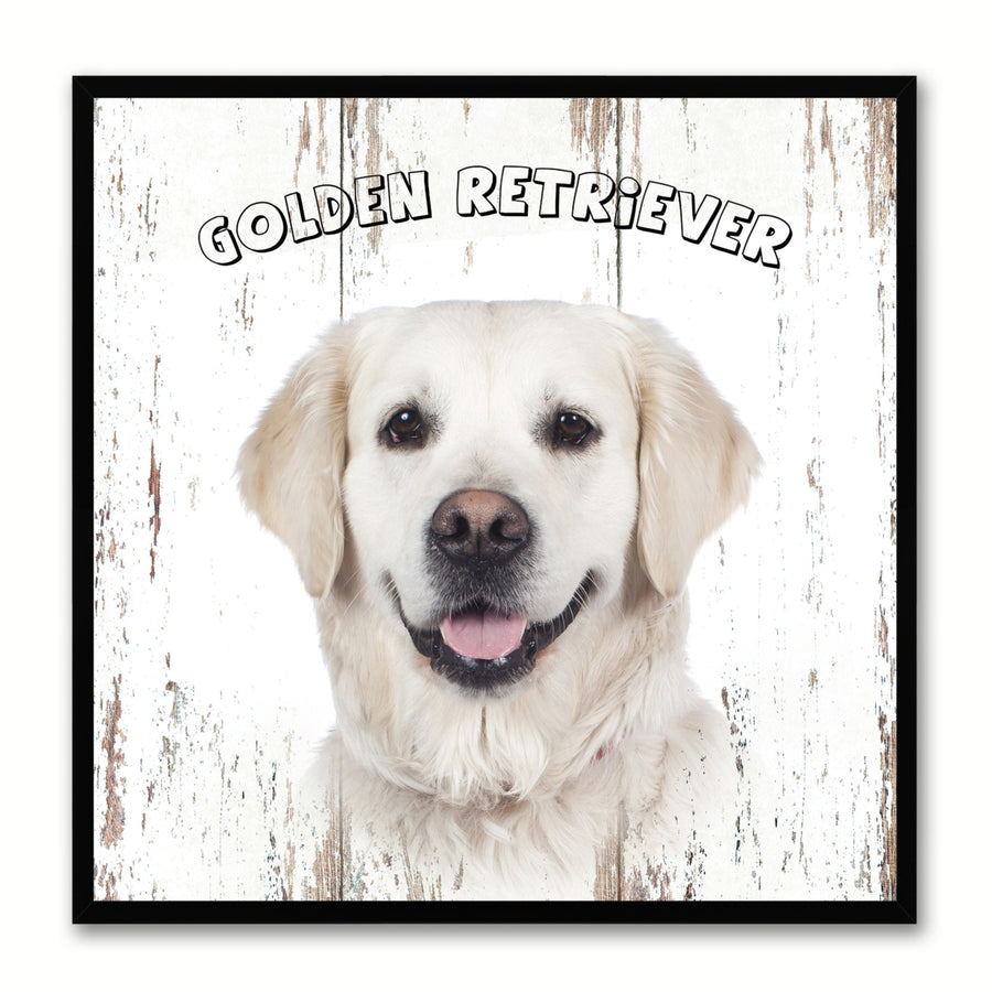 Golden Retriever Dog Canvas Print with Picture Frame Gift  Wall Art Decoration Image 1