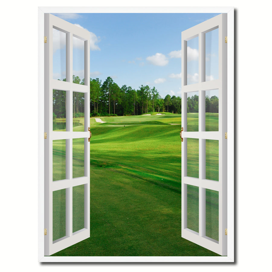 Golf Club Fleming Island Picture 3D French Window Canvas Print Gifts  Wall Frames Image 1