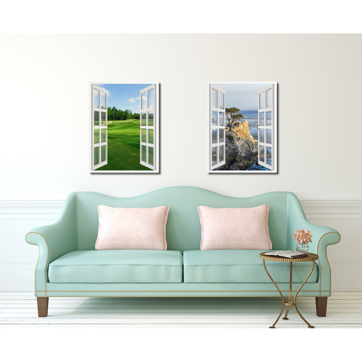 Golf Club Fleming Island Picture 3D French Window Canvas Print Gifts  Wall Frames Image 3