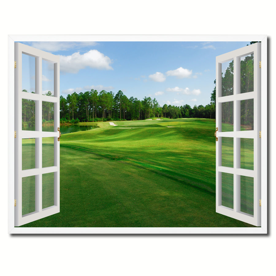 Golf Club Fleming Island Picture 3D French Window Canvas Print  Wall Frames Image 1