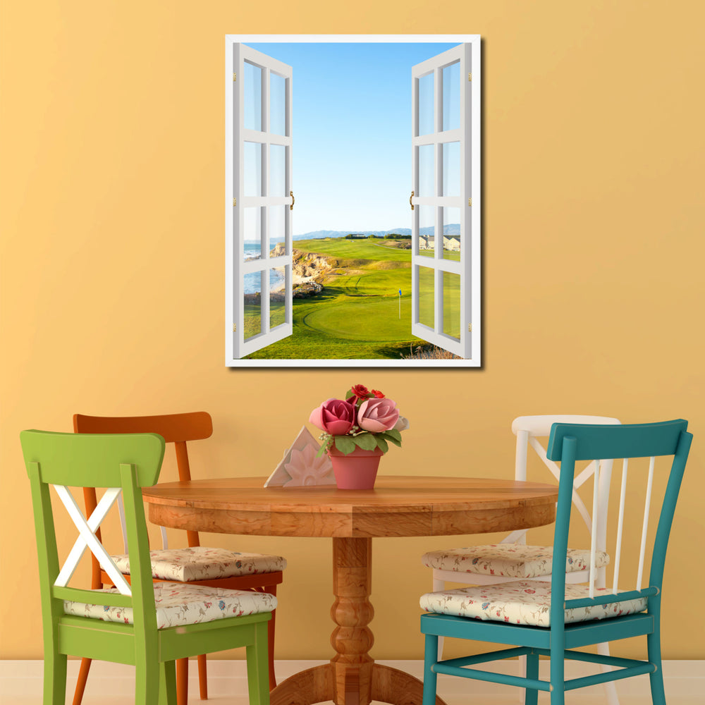 Golf Course California Picture 3D French Window Canvas Print Gifts  Wall Frames Image 2