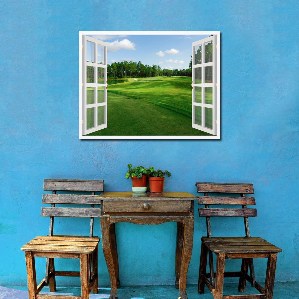 Golf Club Fleming Island Picture 3D French Window Canvas Print  Wall Frames Image 2