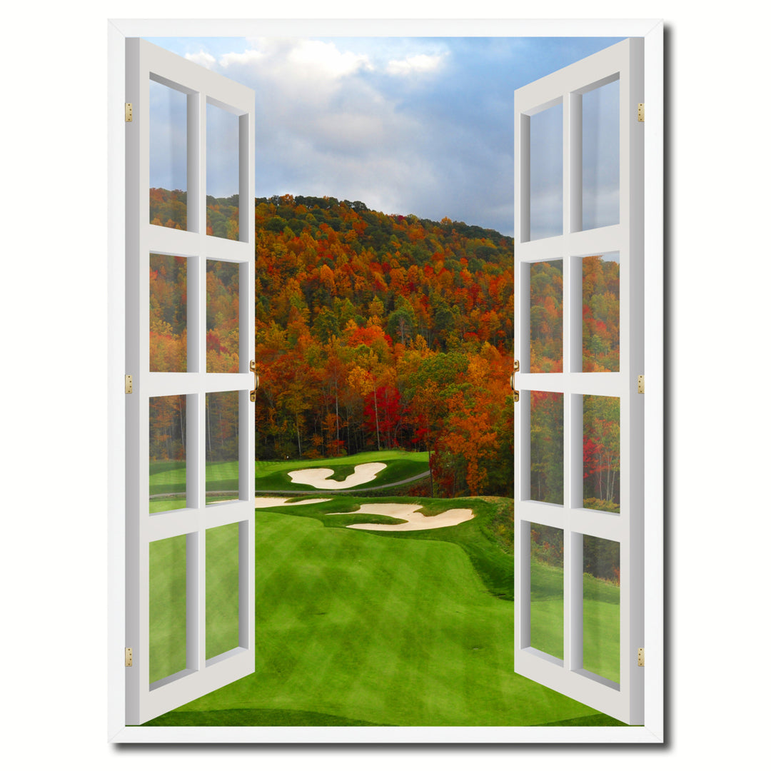 Golf Course North Carolina Picture 3D French Window Canvas Print Gifts  Wall Frames Image 1