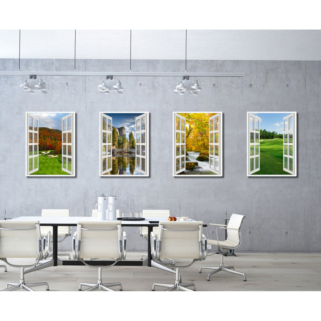 Golf Course North Carolina Picture 3D French Window Canvas Print Gifts  Wall Frames Image 4