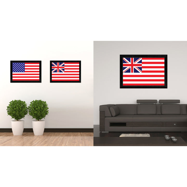 Grand Union Military Flag Canvas Print with Picture Frame Gifts  Wall Art Image 2