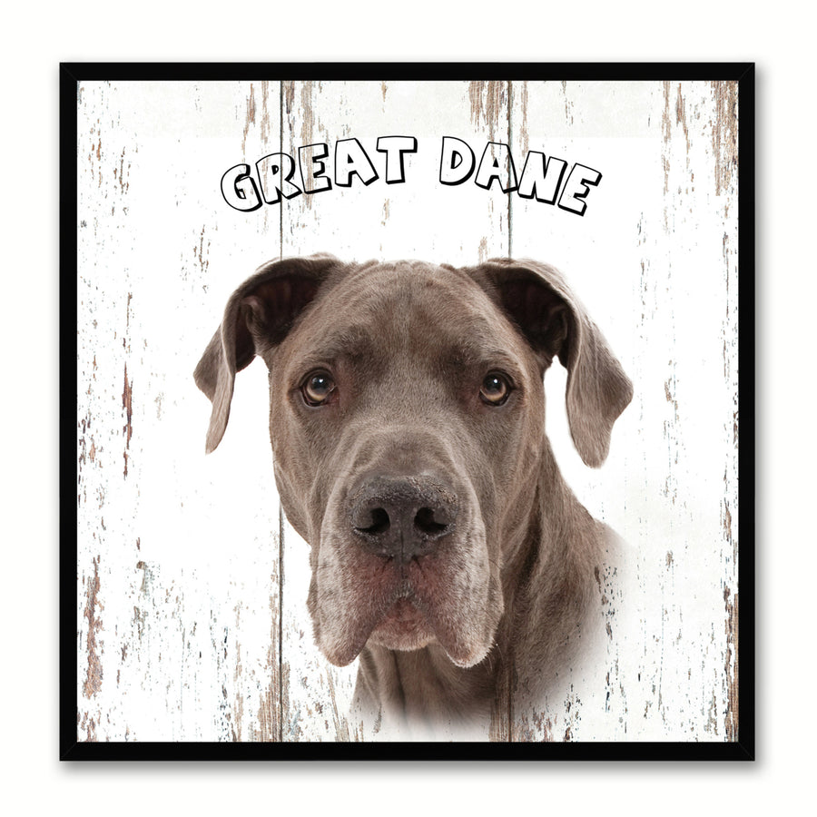 GreatDane Dog Canvas Print with Picture Frame Gift  Wall Art Decoration Image 1