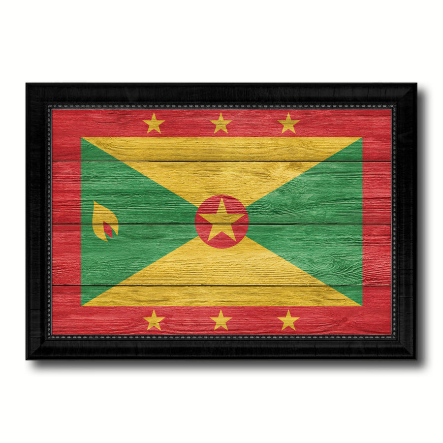 Grenada Country Flag Texture Canvas Print with Picture Frame  Wall Art Gift Ideas Image 1