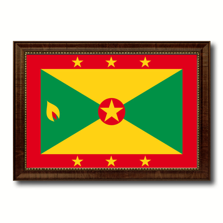 Grenada Country Flag Canvas Print with Picture Frame  Gifts Wall Image 1