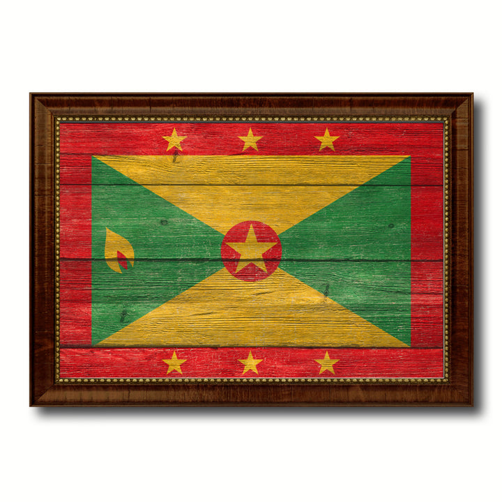 Grenada Country Flag Texture Canvas Print with Custom Frame  Gift Ideas Wall Decoration Image 1