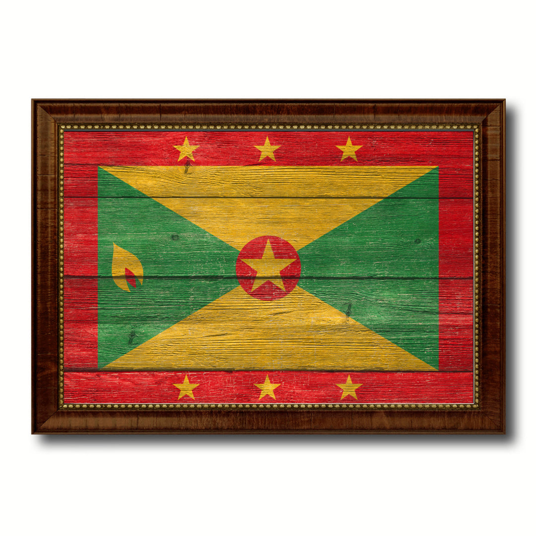 Grenada Country Flag Texture Canvas Print with Custom Frame  Gift Ideas Wall Decoration Image 1