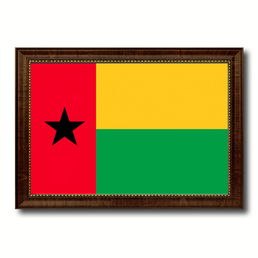 Guinea Bissau Country Flag Canvas Print with Picture Frame  Gifts Wall Image 1